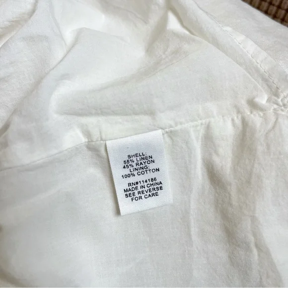 ADYSON PARKER Cream Sleeveless Sundress Hi Low Maxi Linen Dress - Picture 9 of 9